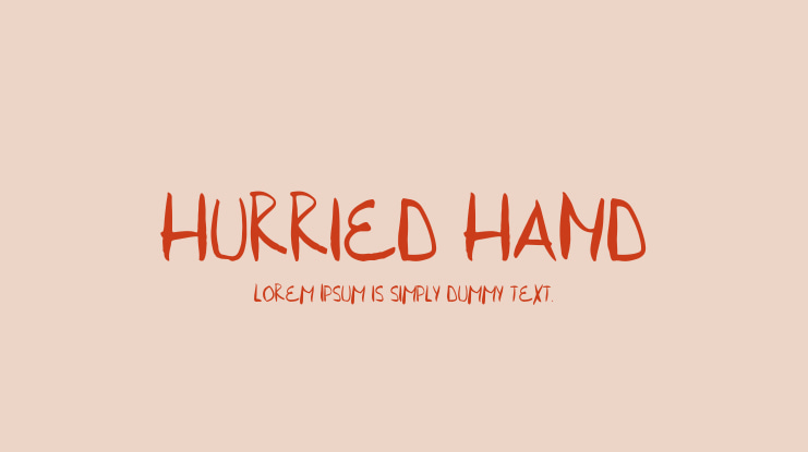 Hurried Hand Font