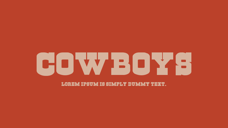 Cowboys Font