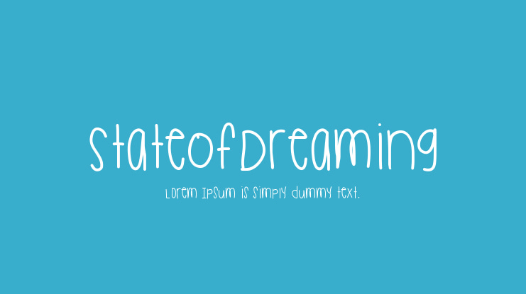 StateOfDreaming Font
