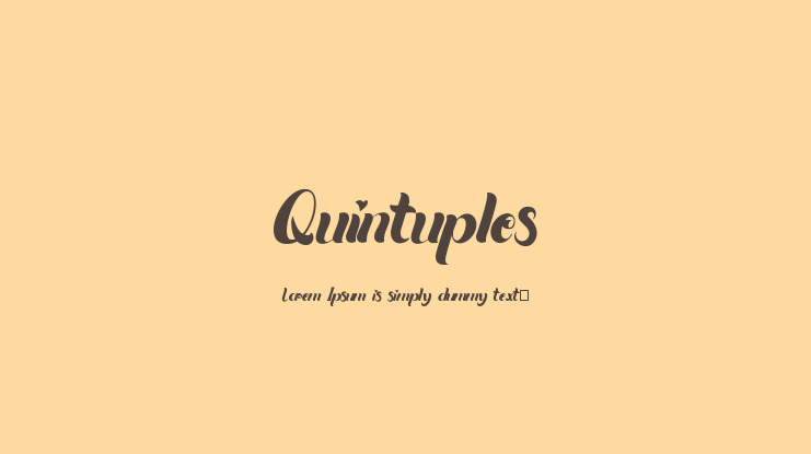 Quintuples Font