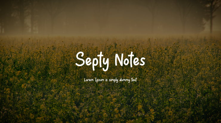 Septy Notes Font