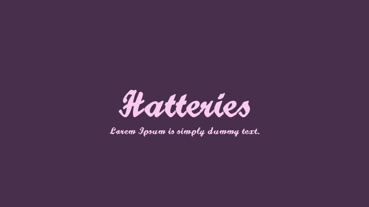 Hatteries Font