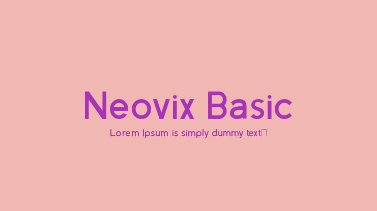 Neovix Basic Font Family