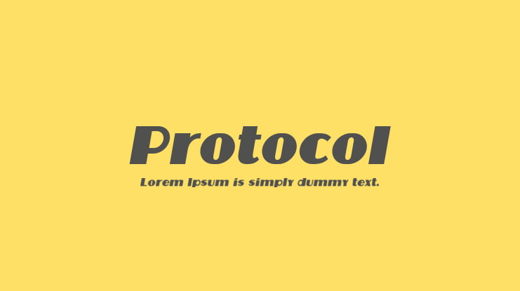 Protocol Font Family