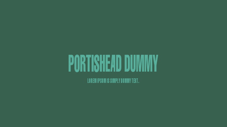 Portishead Dummy Font