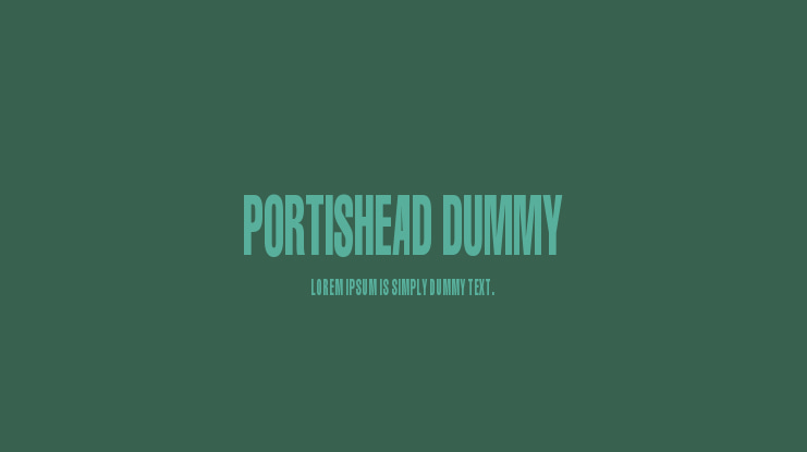 Portishead Dummy Font