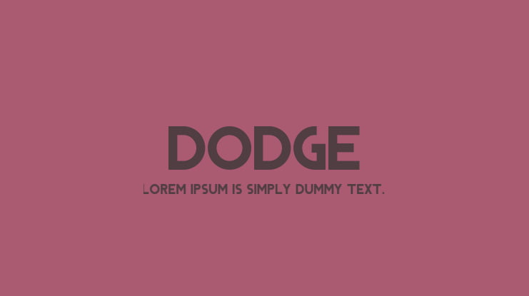 DODGE Font