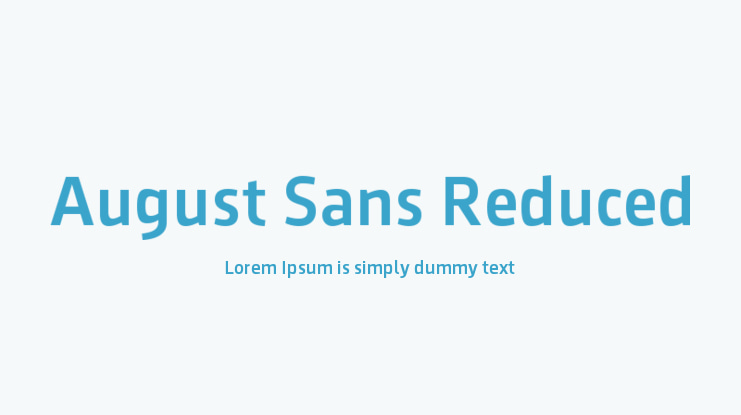 August Sans Reduced Font Family