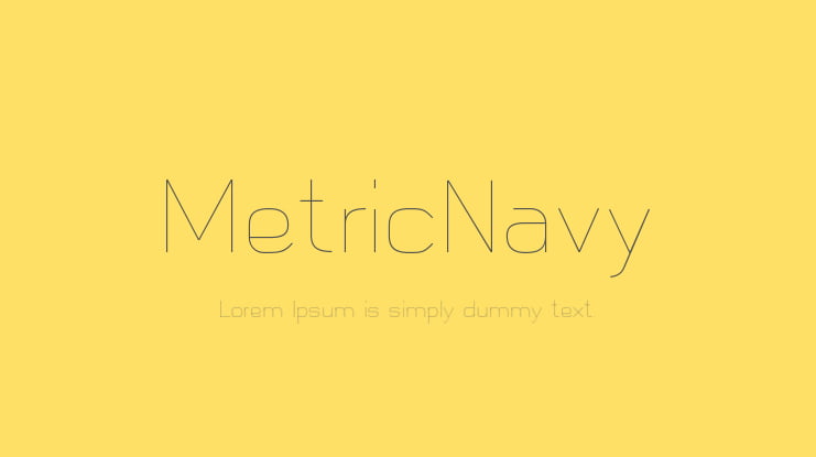 MetricNavy Font