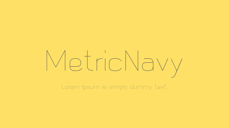 MetricNavy Font
