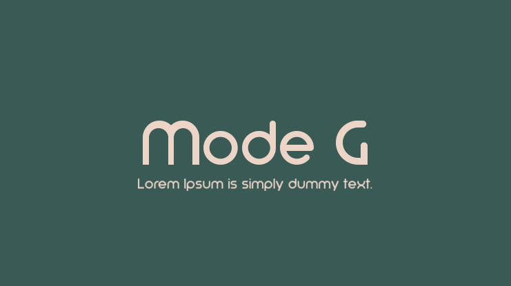 Mode G Font