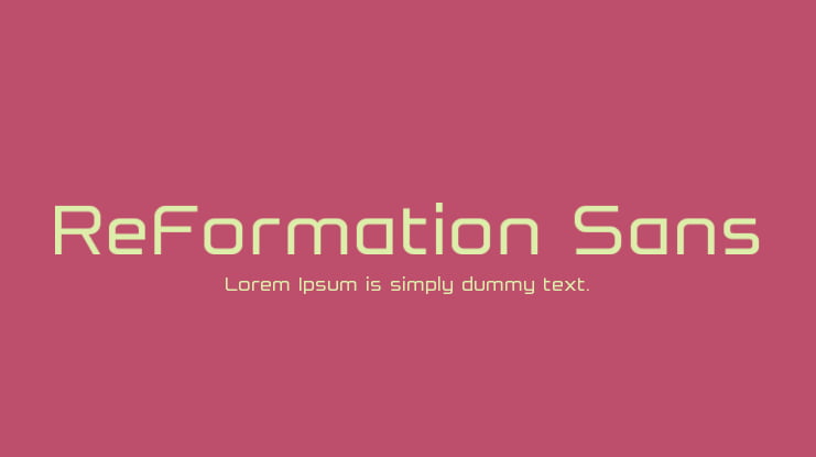 ReFormation Sans Font