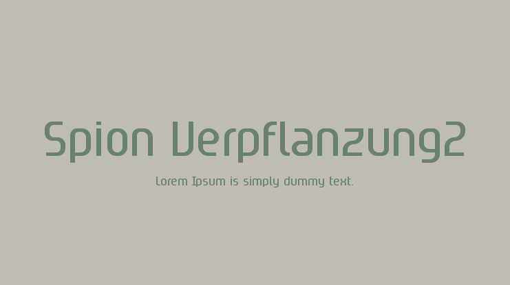 Spion Verpflanzung2 Font