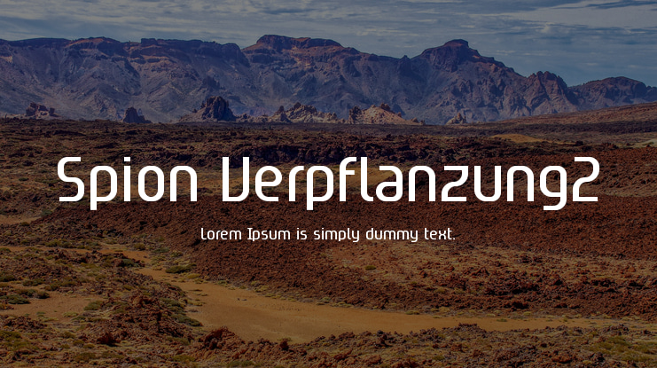 Spion Verpflanzung2 Font