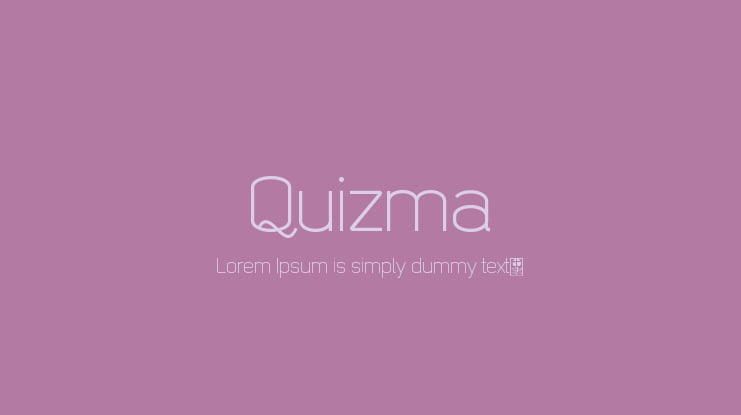 Quizma Font Family