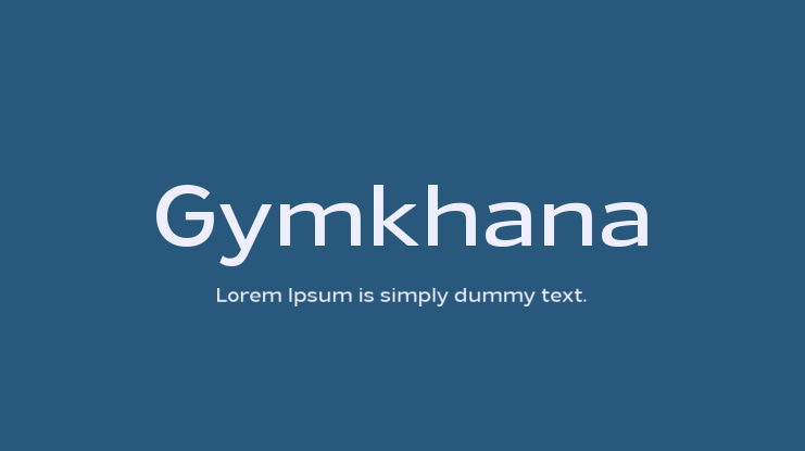 Gymkhana Font