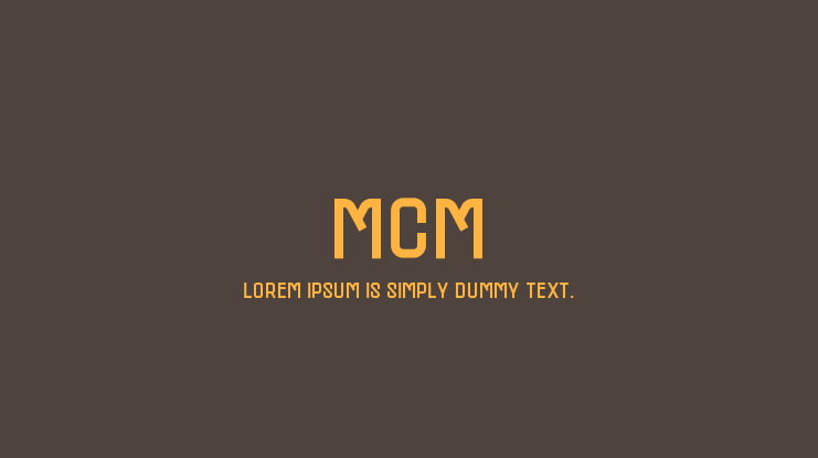 MCM Font Family