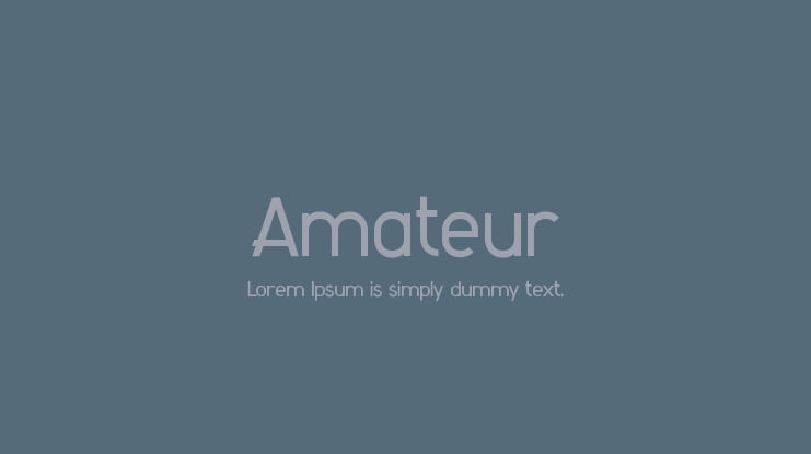 Amateur Font