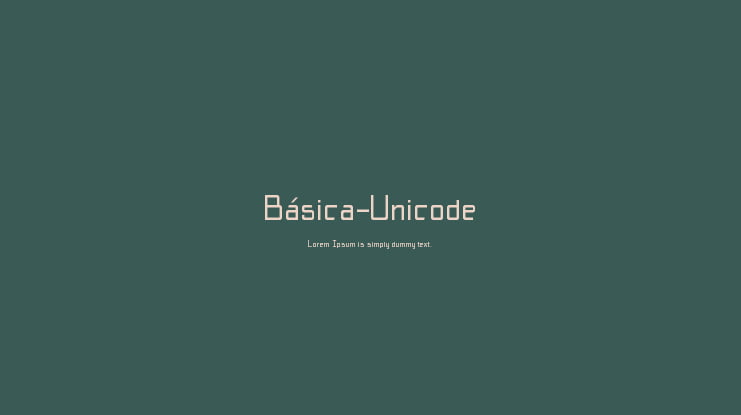 Básica-Unicode Font