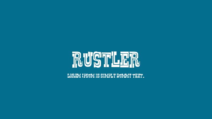 Rustler Font Family
