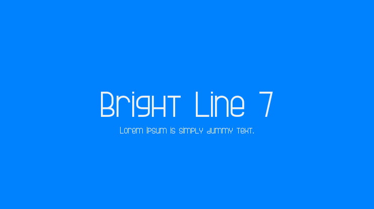 Bright Line 7 Font