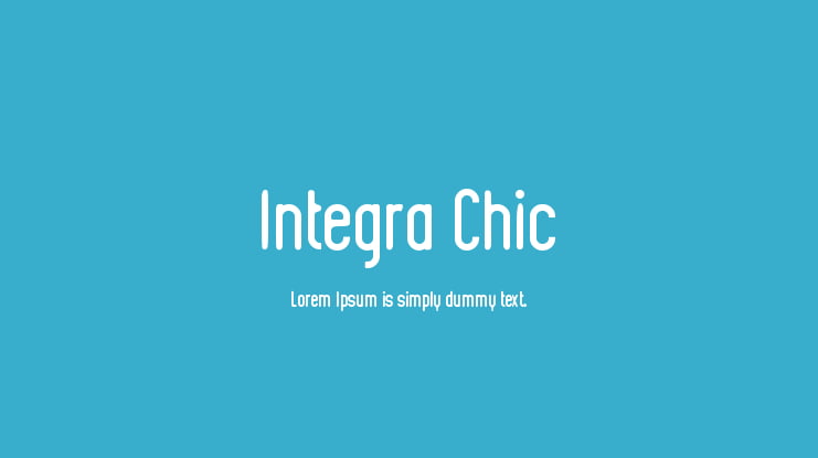 Integra Chic Font