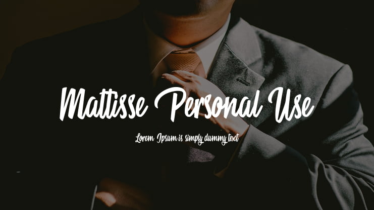 Mattisse Personal Use Font