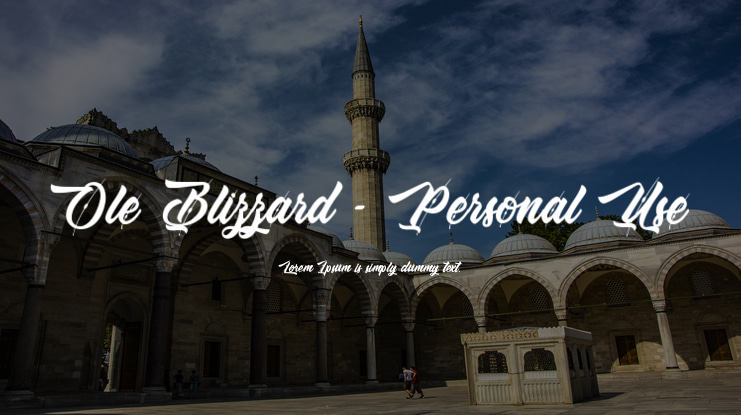 Ole Blizzard - Personal Use Font