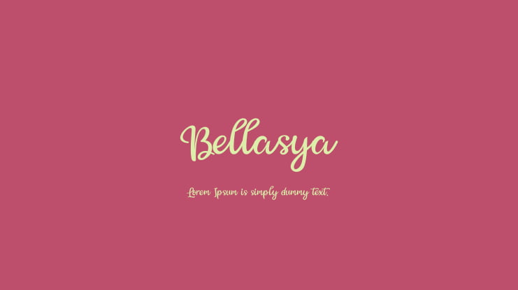 Bellasya Font