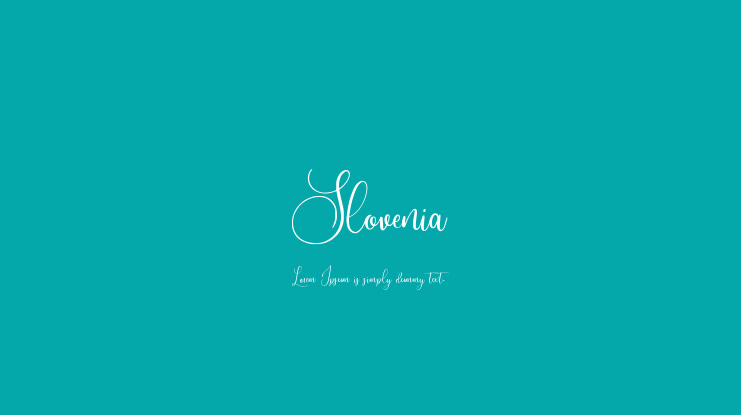 Slovenia Font