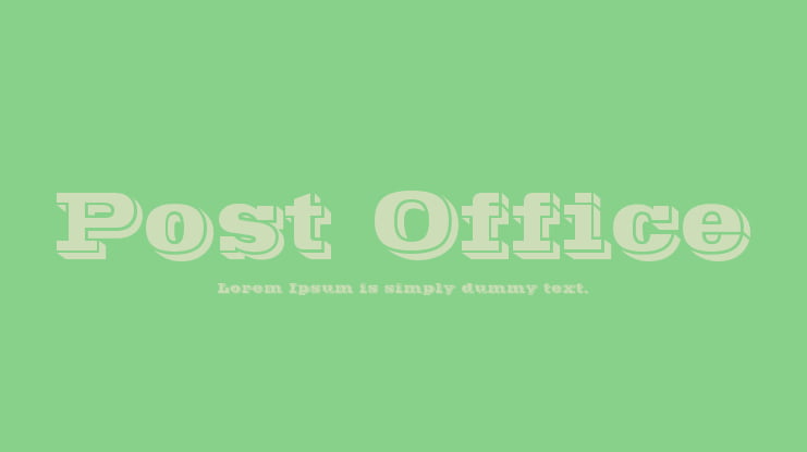 Post Office Font : Download Free for Desktop & Webfont