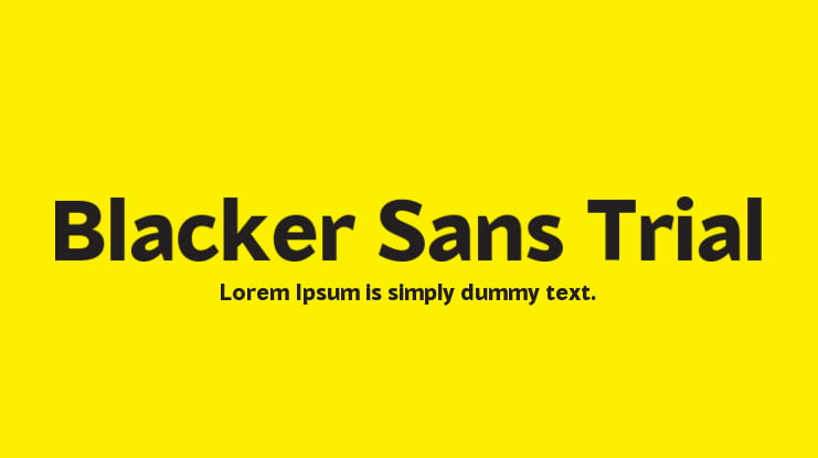 Blacker Sans Trial Font Family