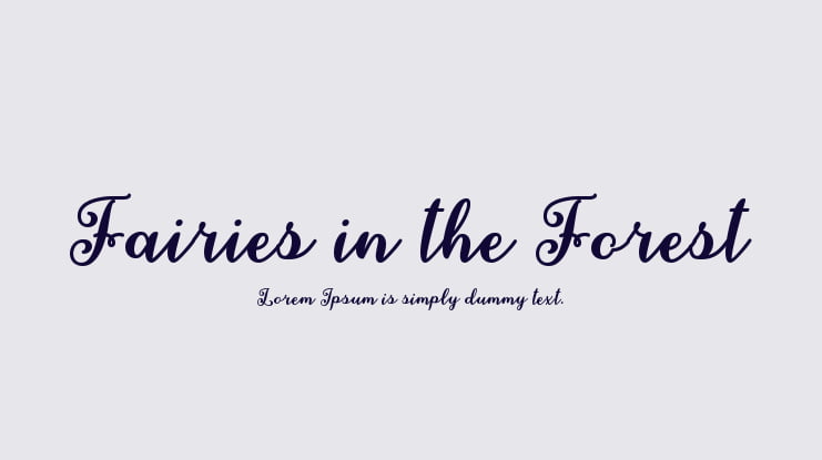 Fairies in the Forest Font