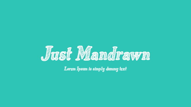 Just Mandrawn Font Family
