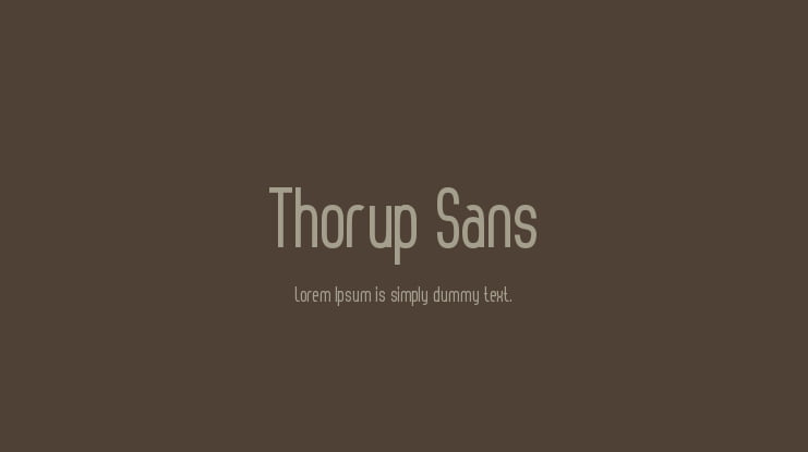 Thorup Sans Font Family