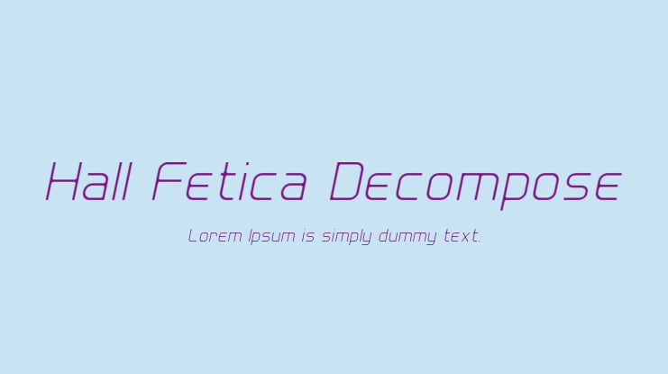 Hall Fetica Decompose Font Family