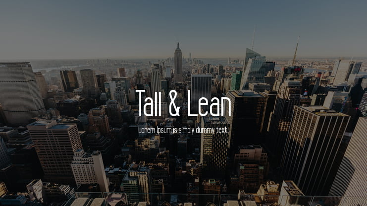 Tall & Lean Font