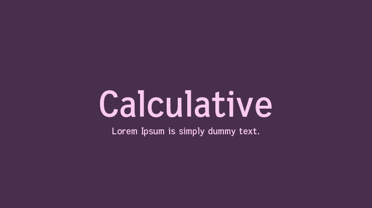 Calculative Font