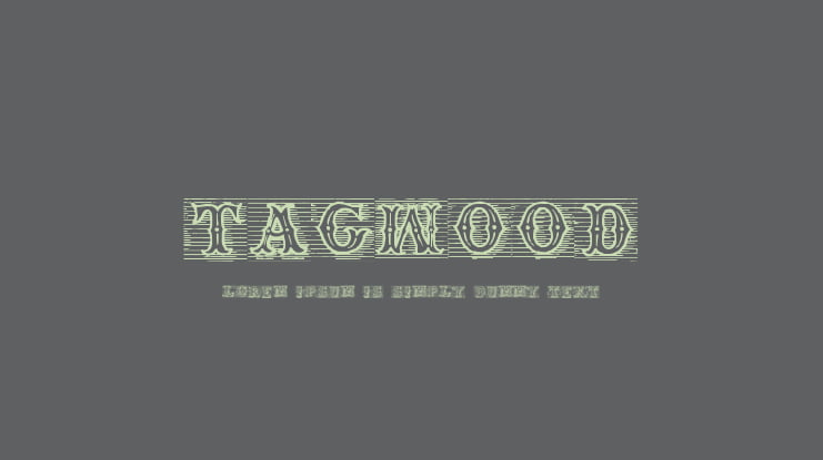 TagWood Font