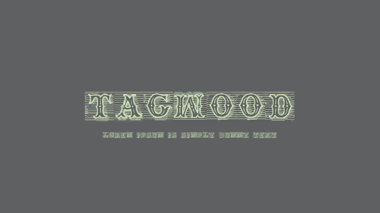 TagWood Font