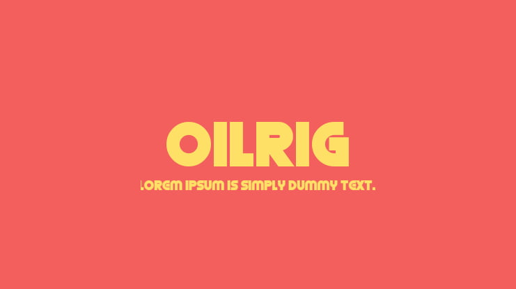 Oilrig Font