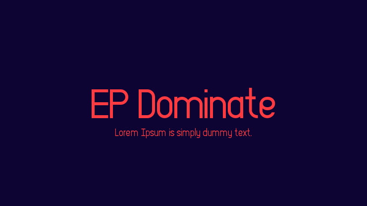 EP Dominate Font