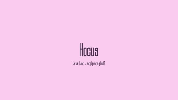 Hocus Font