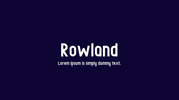 Rowland Font Family
