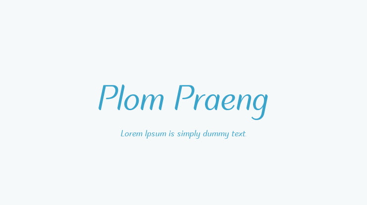 Plom Praeng Font