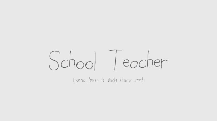 School Teacher Font