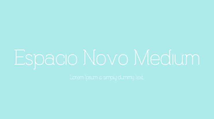 Espacio Novo Medium Font