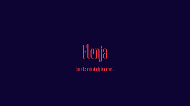 Flenja Font