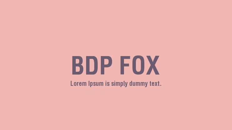 BDP FOX Font