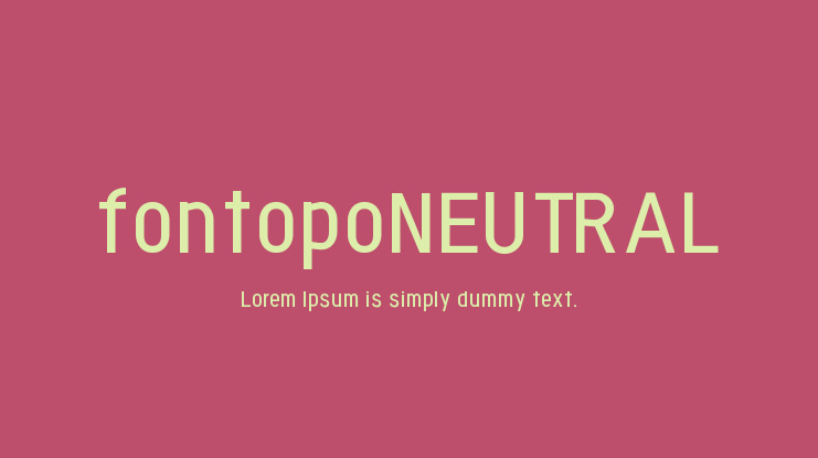 fontopoNEUTRAL Font